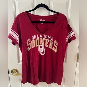 Oklahoma Sooners Women's Red Jersey Top